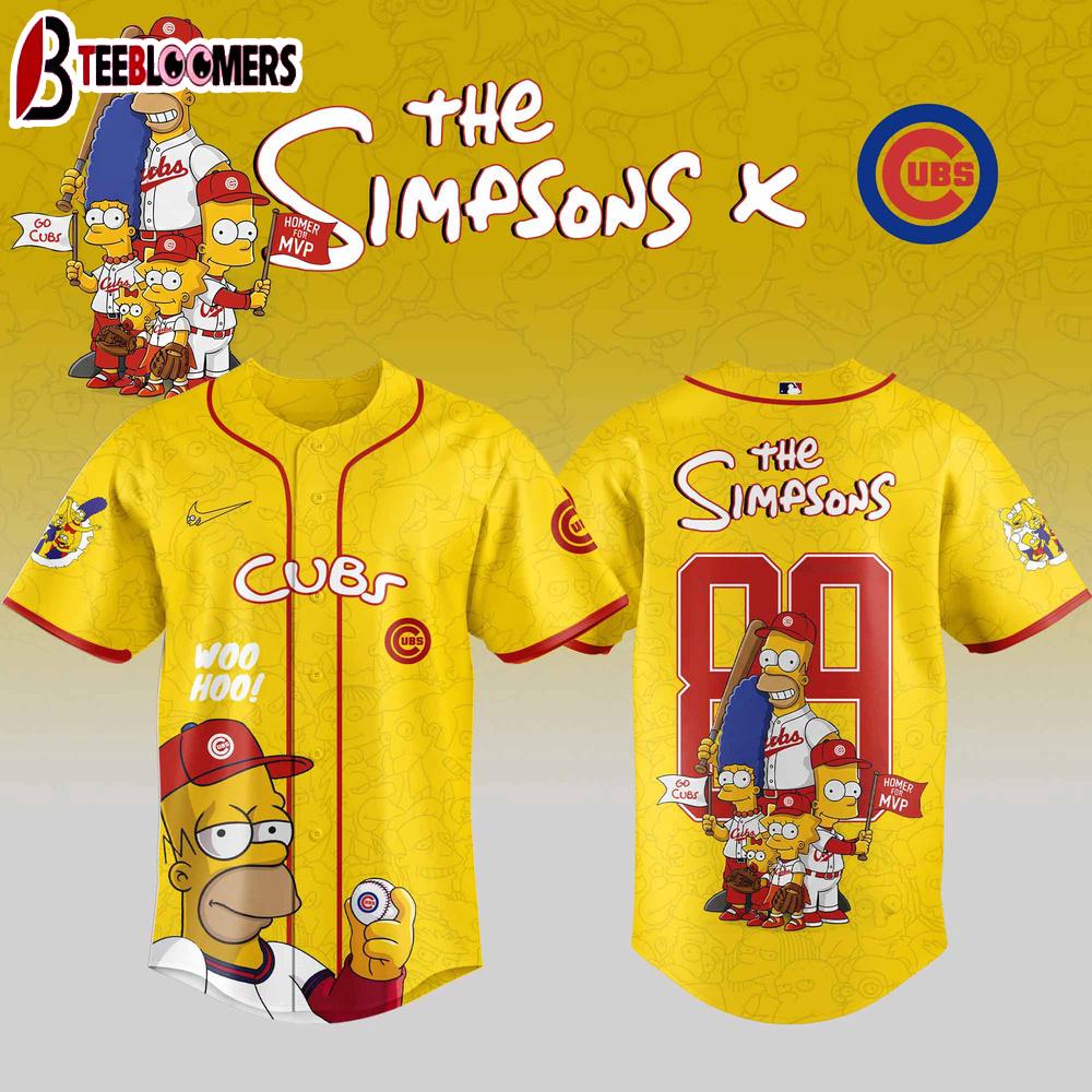 Chicago Cubs MLB x The Simpsons Baseball Jersey Shirt For Fans