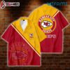 Chiefs Hawaiian Shirt Big Logo Gold Red Classic Kansas City Gift