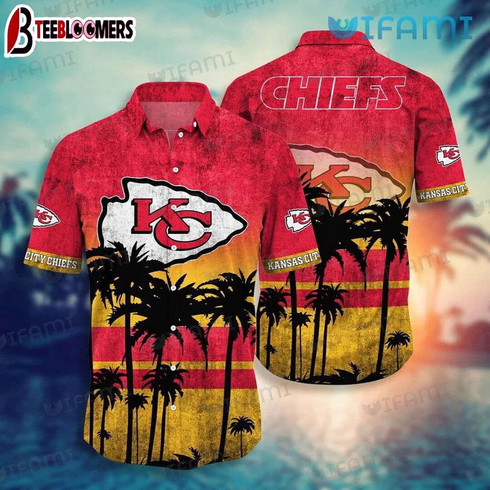 Chiefs Hawaiian Shirt Coconut Grunge Pattern Kansas City Chiefs Gift