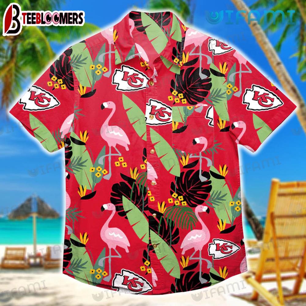 Chiefs Hawaiian Shirt Flamingo Banana Leaf Kansas City Chiefs Gift