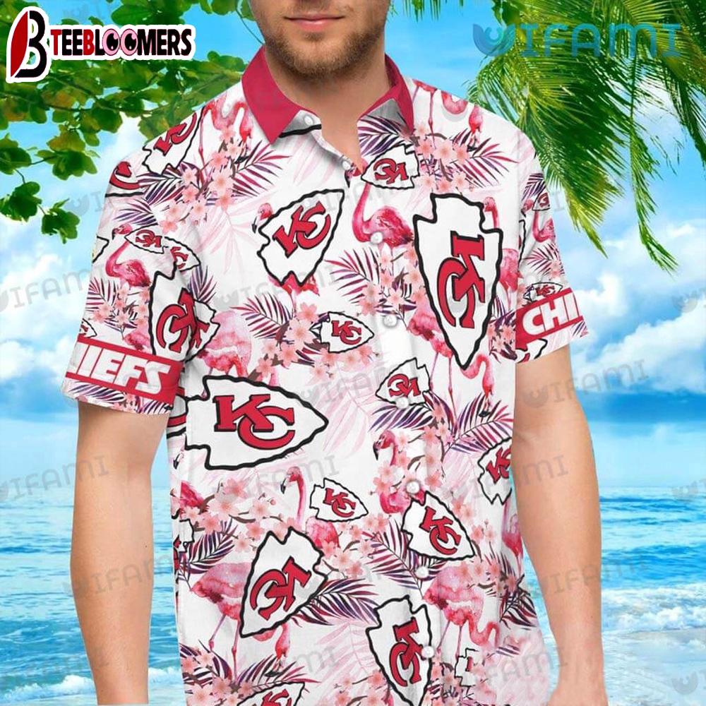 Chiefs Hawaiian Shirt Flamingo Logo Pattern Kansas City Chiefs Gift
