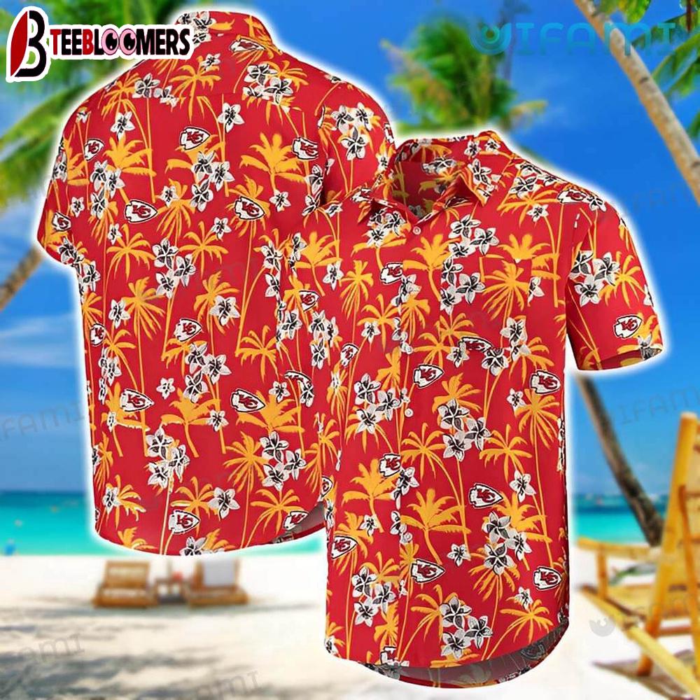 Chiefs Hawaiian Shirt Floral Coconut Tree Pattern Kansas City Gift