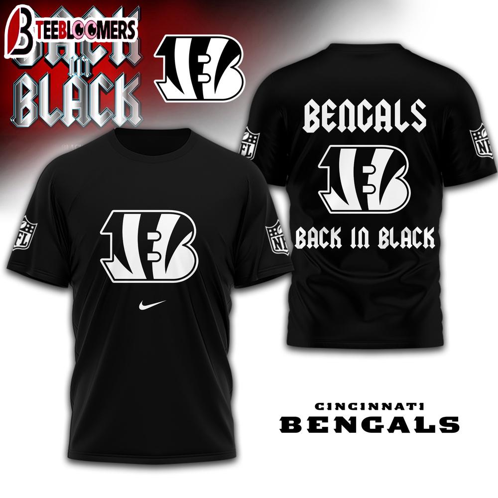 Cincinnati Bengals NFL Back In Black 3D Shirt For Fans