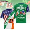 Cincinnati Bengals NFL Irish America 3D T-Shirt For Fans