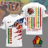 Cincinnati Bengals NFL Juneteenth Freedom 3D T-Shirt
