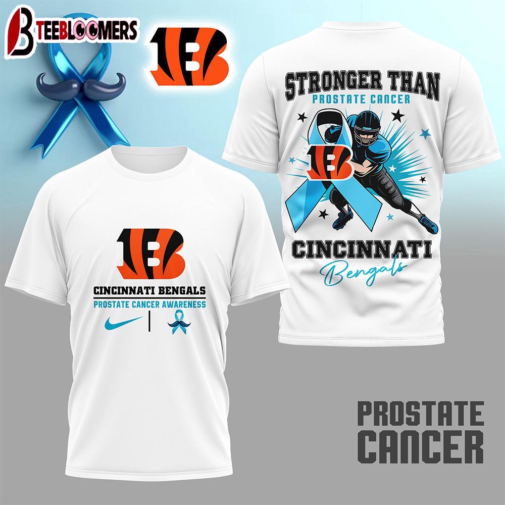Cincinnati Bengals NFL Prostate Cancer Awareness Month 3D Shirt