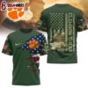 Clemson Tigers NCAA Veteran 3D Shirt For Fans