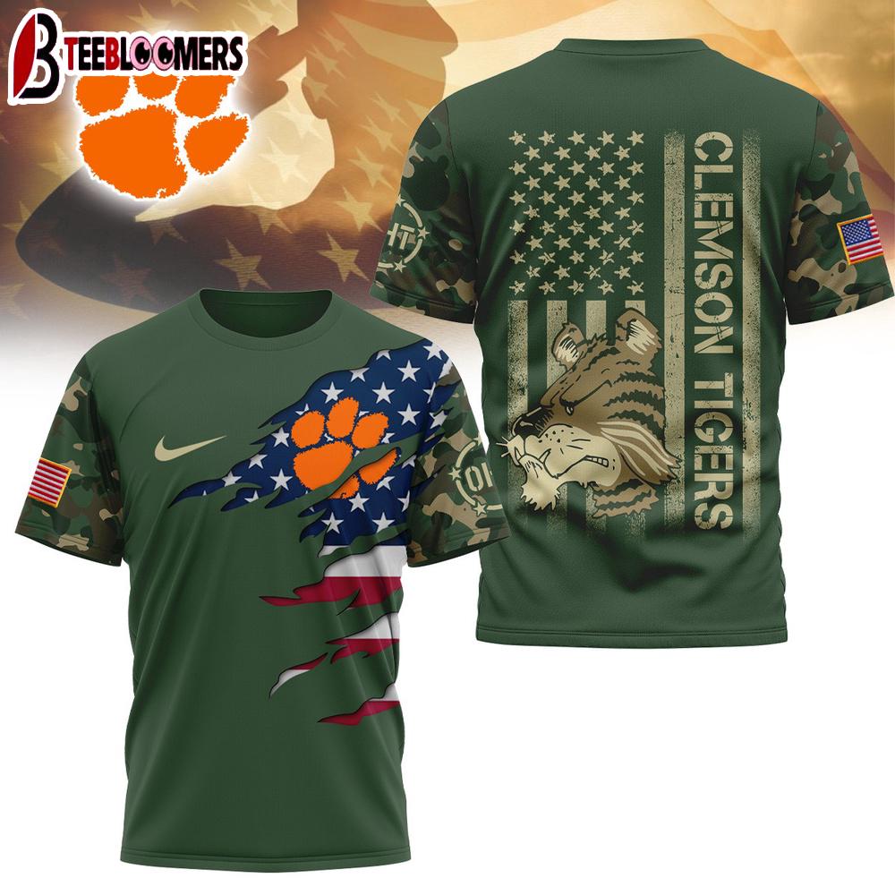 Clemson Tigers NCAA Veteran 3D Shirt For Fans