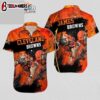 Cleveland Browns Hawaiian Shirt NFL Football Print Button Up Hawaiian Shirt For Mens Womens