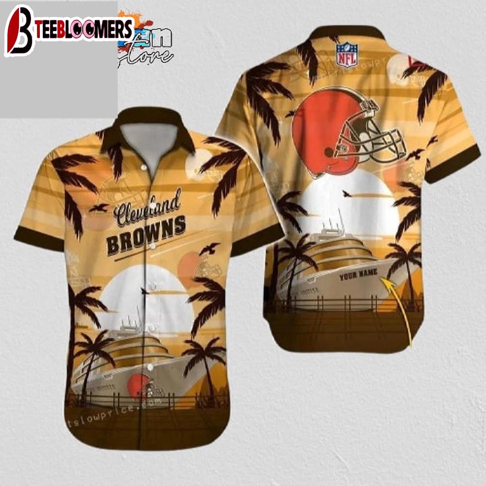 Cleveland Browns Hawaiian Shirt NFL Football Print Hawaiian Shirt Man