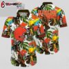 Cleveland Browns Hawaiian Shirt Tropical Bird And Leaf Pattern Cleveland Browns Aloha Shirt