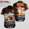 Cleveland Browns NFL Football Button Up Hawaiian Shirt