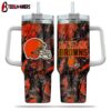 Cleveland Browns NFL Hunting Tumbler 40Oz Handle