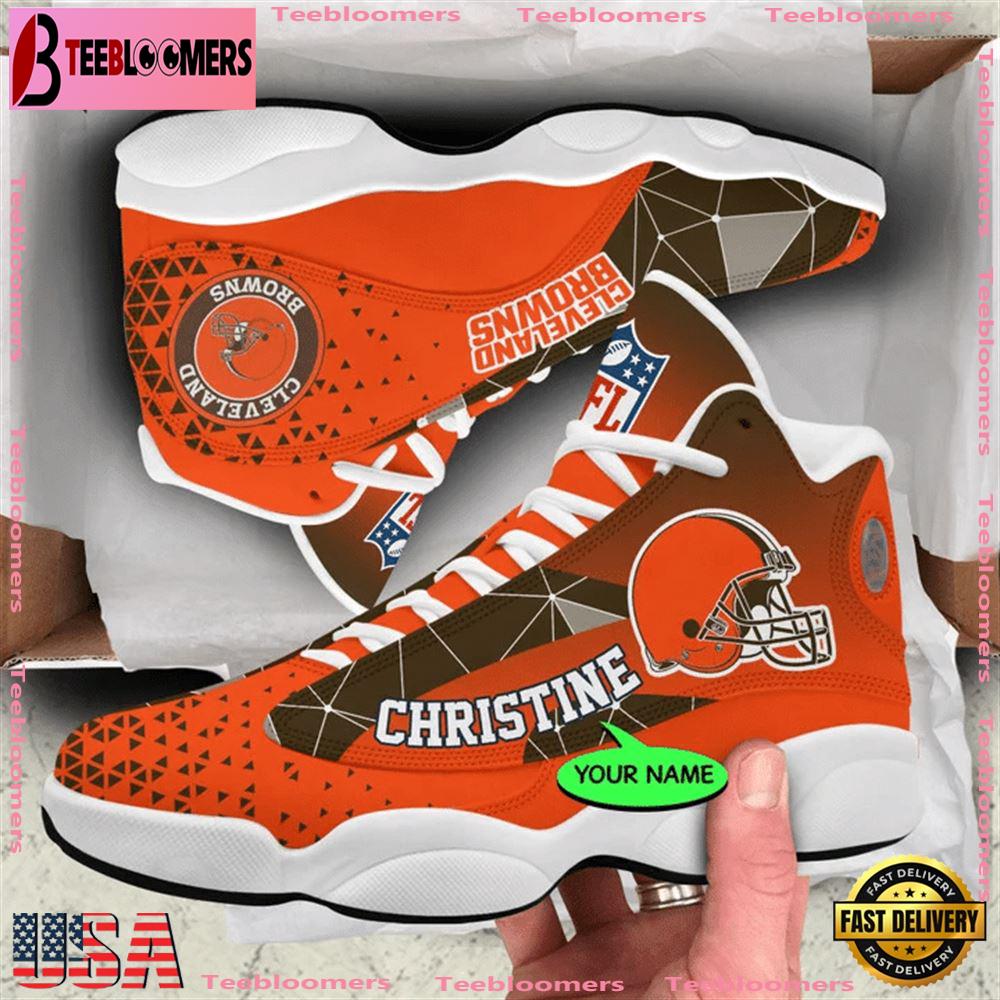 Cleveland Browns NFL Personalized Jordan 13 Shoes