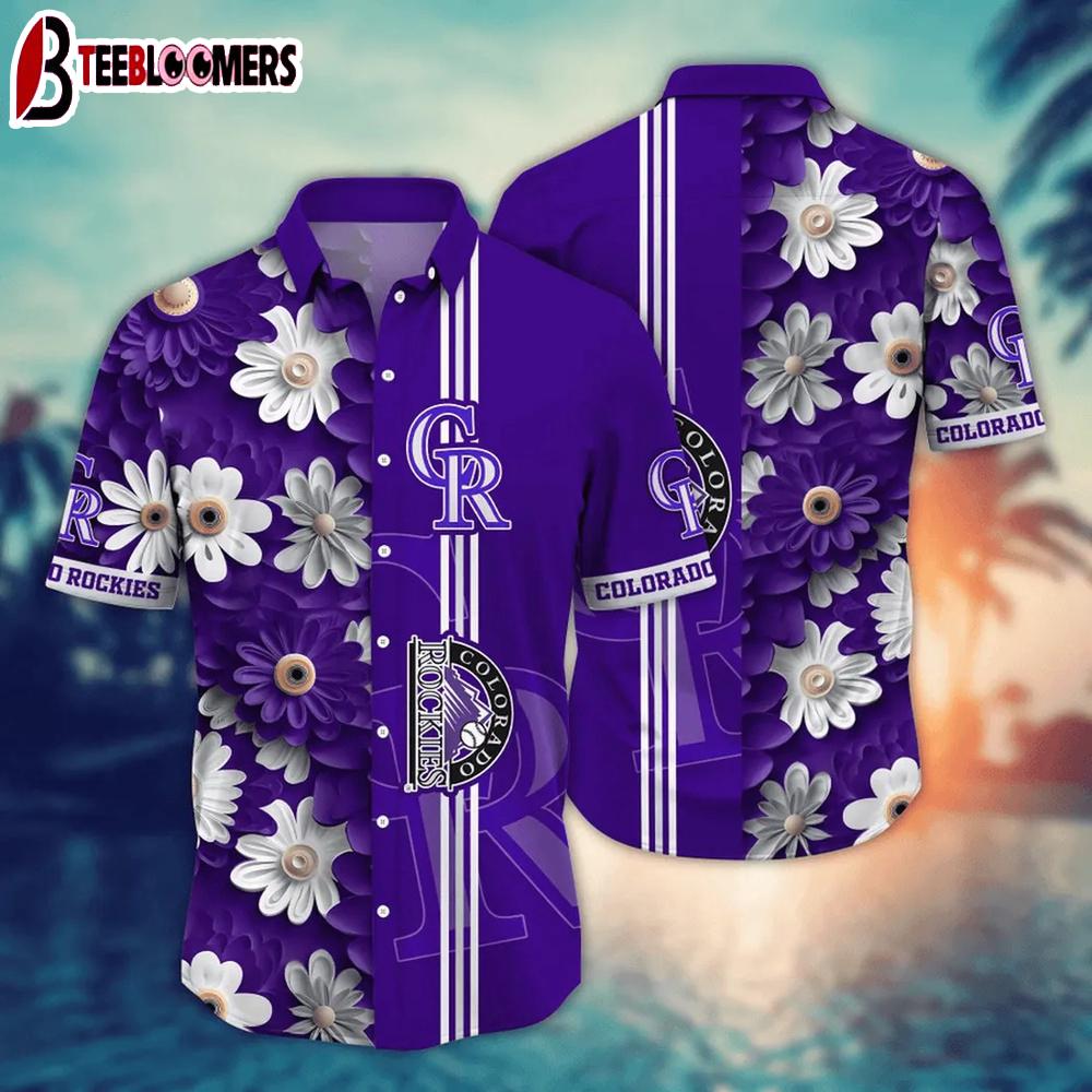 Colorado Rockies Daisy Bloom Summer Hawaiian Shirt