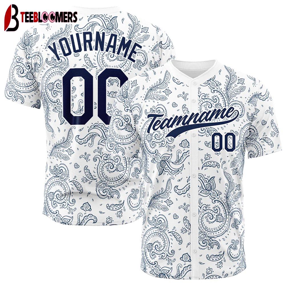 Custom Name And Number Bandanna Baseball Jersey Shirts