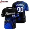 Custom Name And Number black-blue Baseball Jersey Shirts