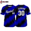 Custom Name And Number black-blue Pattern Baseball Jersey Shirts