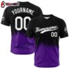 Custom Name And Number black-purple Baseball Jersey Shirts