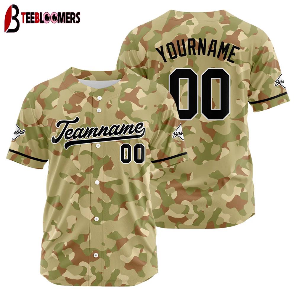 Custom Name And Number camouflage Baseball Jersey Shirts