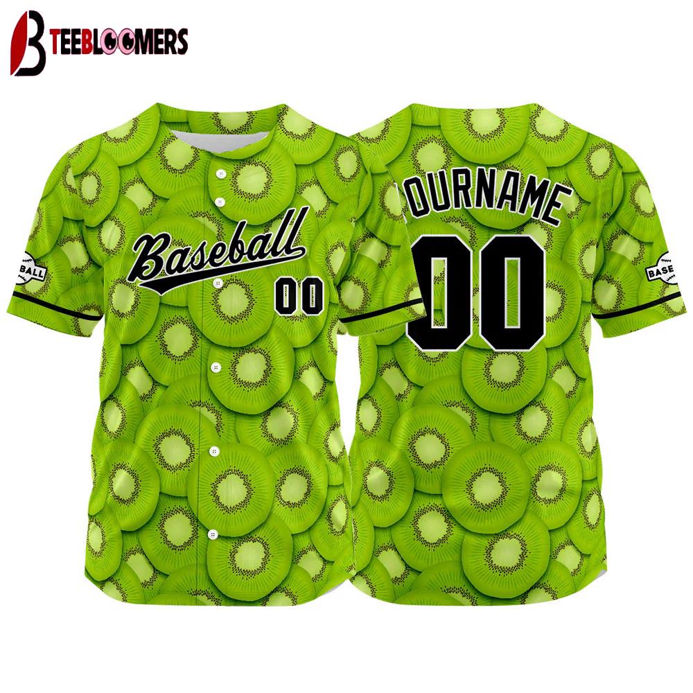 Custom Name And Number kiwi Baseball Jersey Shirts