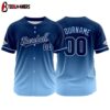 Custom Name And Number light blue-navy Baseball Jersey Shirts