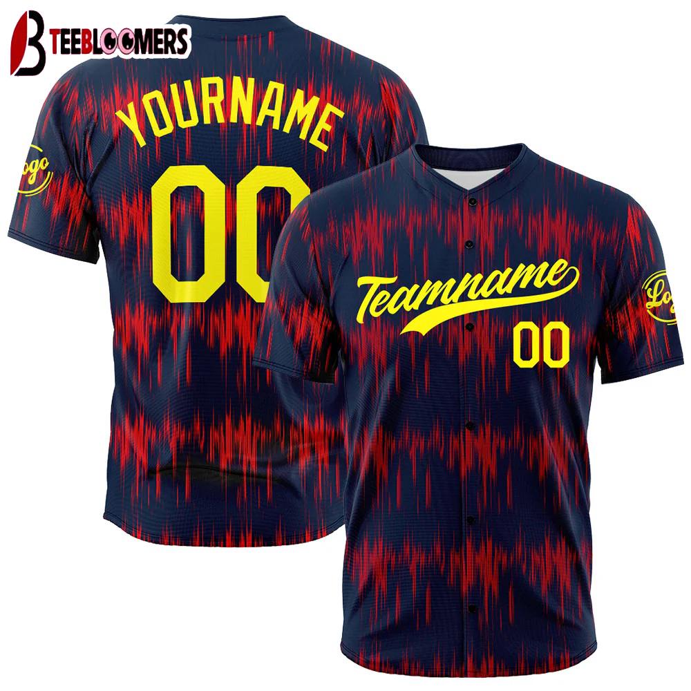 Custom Name And Number Navy Baseball Jersey Shirts