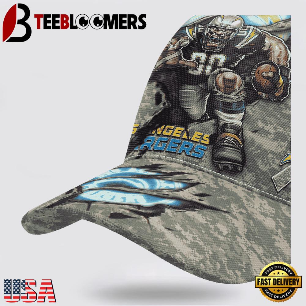 Custom Name And Number NFL Chargers Camo Mascot Classic Baseball Cap For Men Women 2025 Custom Name And Number NFL Chargers Camo Mascot Classic Baseball Cap For Men Women 2025