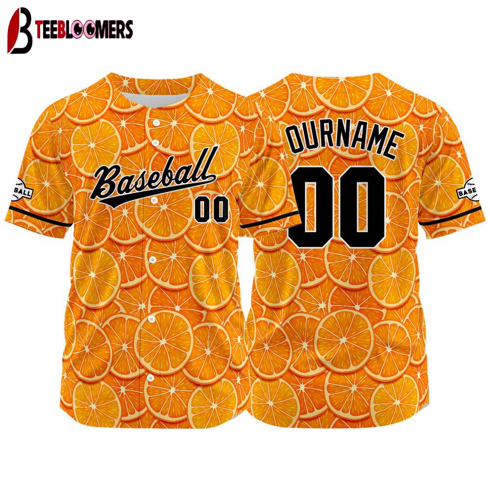 Custom Name And Number orange Baseball Jersey Shirts
