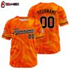 Custom Name And Number orange Color Baseball Jersey Shirts