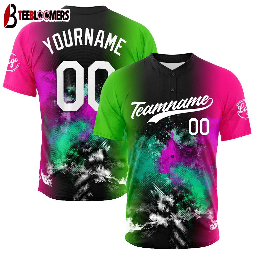 Custom Name And Number Spray Baseball Jersey Shirts