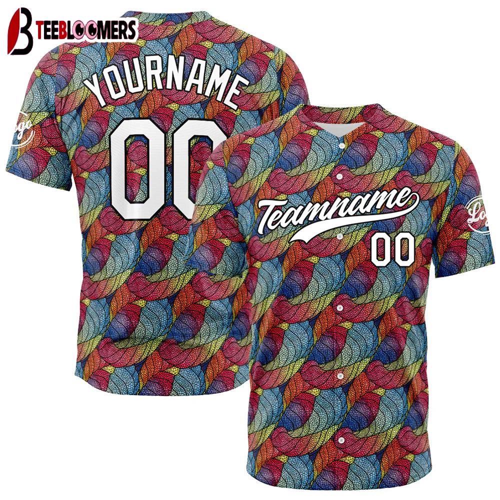 Custom Name And Number Stained glass Baseball Jersey Shirts