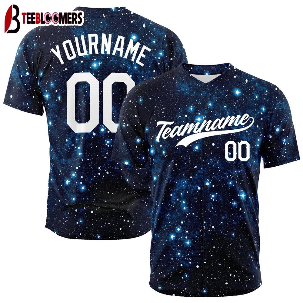 Custom Name And Number starry sky Baseball Jersey Shirts