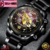 Custom Name Arizona Cardinals NFL 3D Men Black Stainless Steel Watch Gift For Fans
