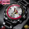 Custom Name Arizona Cardinals NFL Black Stainless Steel Watch Gifts For Fans