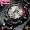 Custom Name Atlanta Falcons NFL Black Stainless Steel Watch Gift For Fans