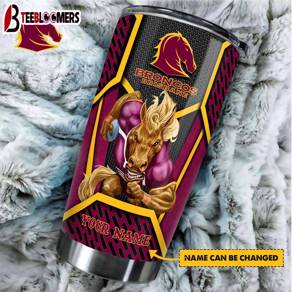 Custom Name Brisbane Broncos New NRL Tumbler Gift For Fans