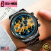 Custom Name Carolina Panthers NFL 3D Men Black Stainless Steel Watch Gift For Fans