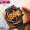 Custom Name Chicago Bears NFL 3D Men Black Stainless Steel Watch Gift For Fans