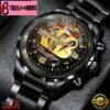 Custom Name Cincinnati Bengals NFL 3D Men Black Stainless Steel Watch Gift For Fans For Father