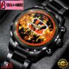 Custom Name Cincinnati Bengals NFL 3D Men Black Stainless Steel Watch Gift For Fans