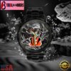 Custom Name Cincinnati Bengals NFL Men Black Stainless Steel Watch Gift For Fans