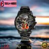 Custom Name Cincinnati Bengals NFL Men Black Stainless Steel Watch Gift For Fans