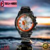 Custom Name Cleveland Browns NFL Black Stainless Steel Watch Gifts For Fans