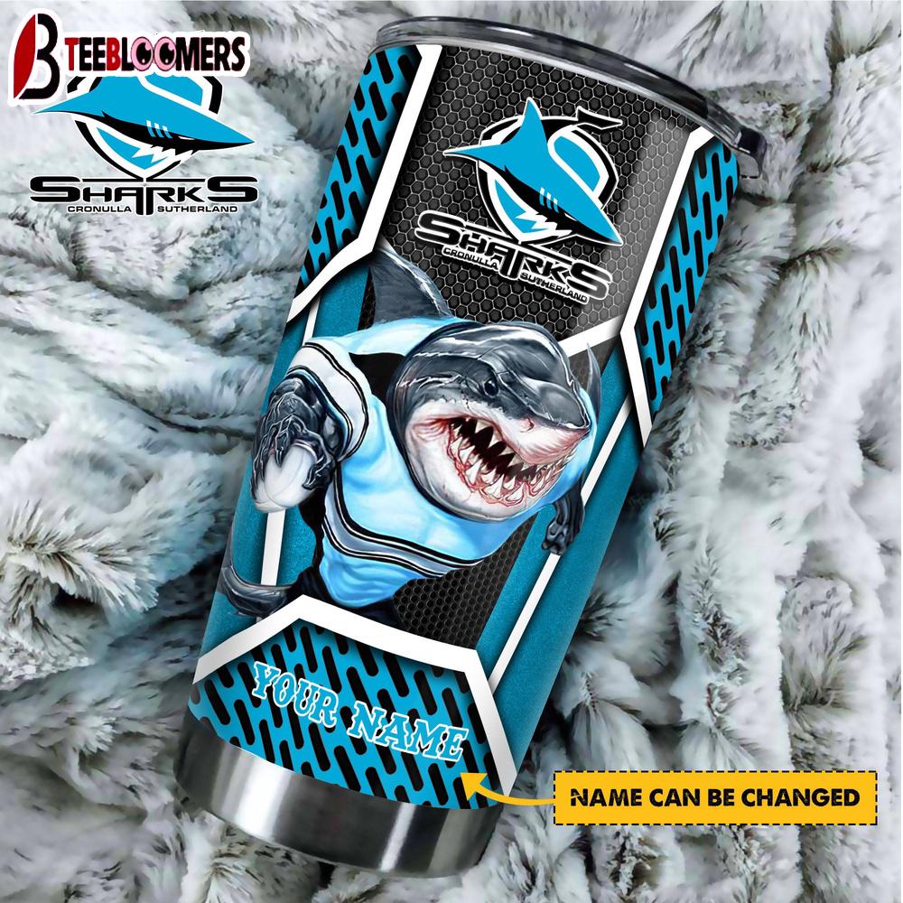 Custom Name Cronulla Sharks New NRL Tumbler Gift For Fans