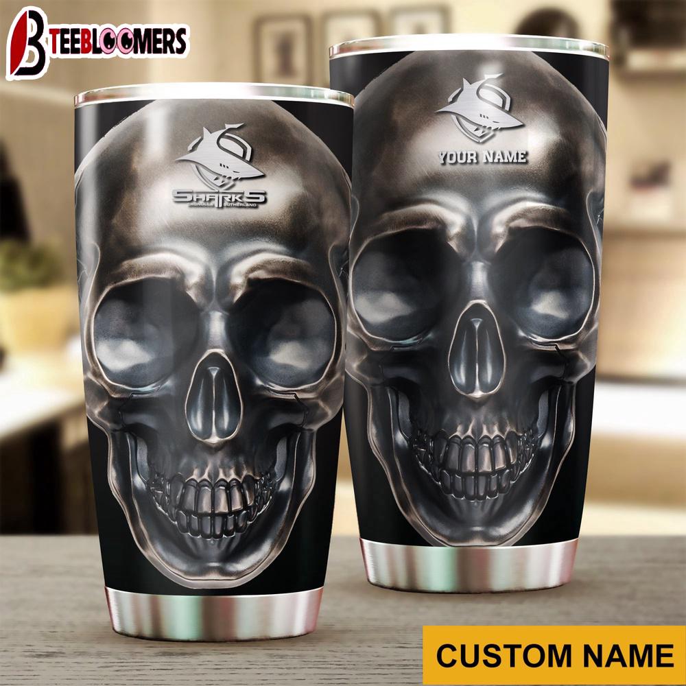 Custom Name Cronulla Sharks Tumbler For NRL Team Tumbler Gift For Fans