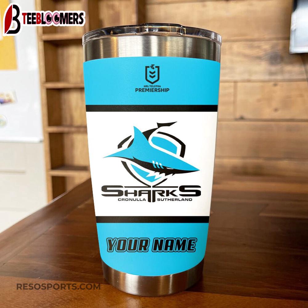 Custom Name Cronulla-Sutherland Sharks NRL Tumbler Gift For Fans
