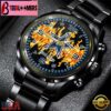 Custom Name Dallas Cowboys NFL 3D Men Black Stainless Steel Watch Gift For Fans