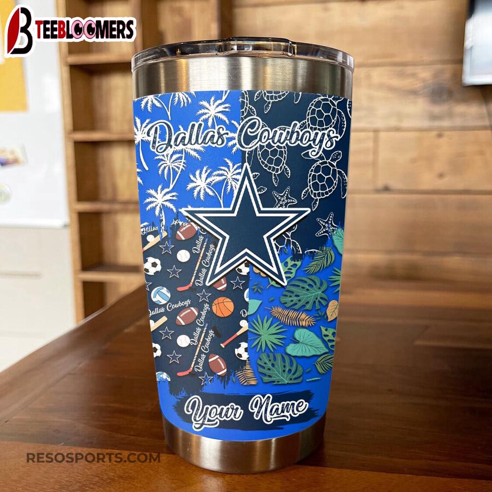 Custom Name Dallas Cowboys NFL Tumbler Gift For Fans