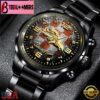 Custom Name Denver Broncos NFL 3D Men Black Stainless Steel Watch Gift For Fans